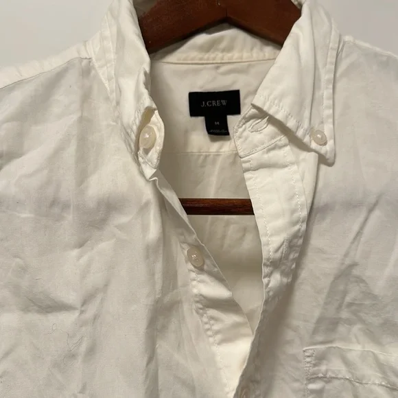 J. Crew - White Short Sleeve Button Down - Picture 2 of 3